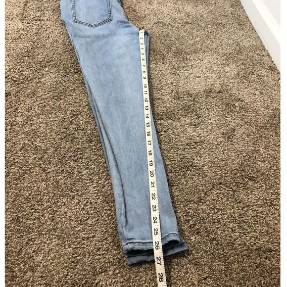 ALMOST FAMOUS Women's Overalls Ruffle Sleeves Size Medium Blue - Picture 7 of 15